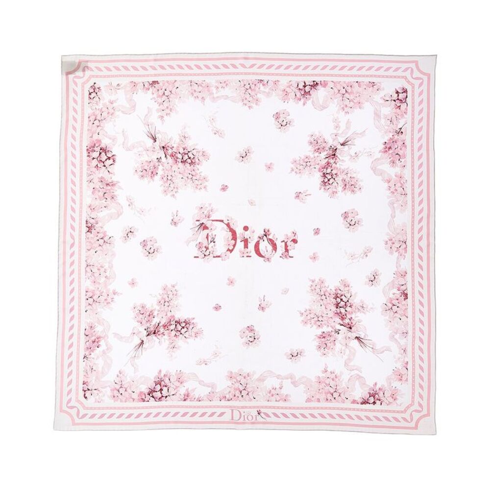 Dior Lilac Silk Scarf, Pink